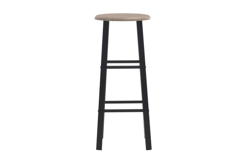 Barstole 2 Stk. Mdf Sort - Sort - Møbler - Stole & lænestole - Barstole