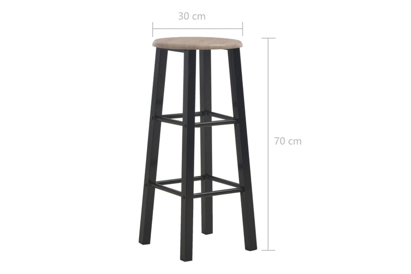 Barstole 2 Stk. Mdf Sort - Sort - Møbler - Stole & lænestole - Barstole