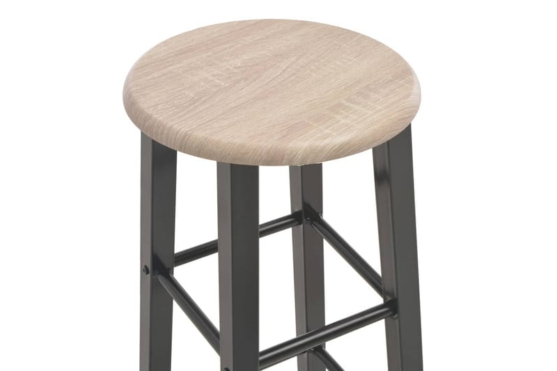 Barstole 2 Stk. Mdf Sort - Sort - Møbler - Stole & lænestole - Barstole