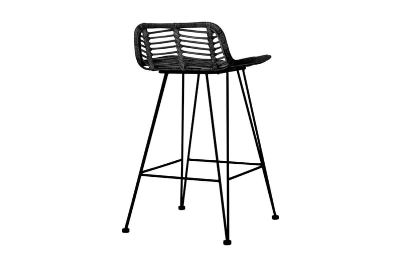 Barstole 2 stk. rattan sort - Sort - Møbler - Stole & lænestole - Barstole
