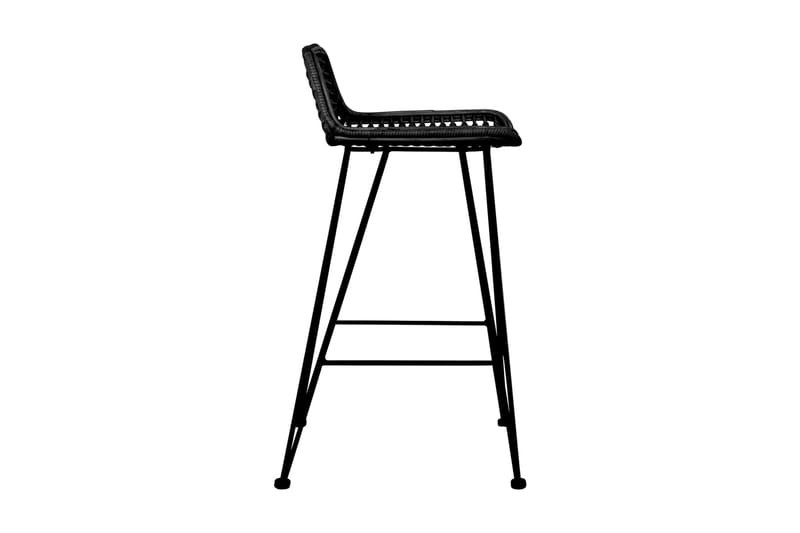 Barstole 2 stk. rattan sort - Sort - Møbler - Stole & lænestole - Barstole