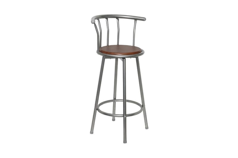 Barstole 2 Stk. Stål Brun - Brun - Møbler - Stole & lænestole - Barstole