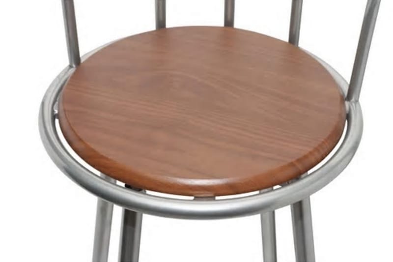 Barstole 2 Stk. Stål Brun - Brun - Møbler - Stole & lænestole - Barstole