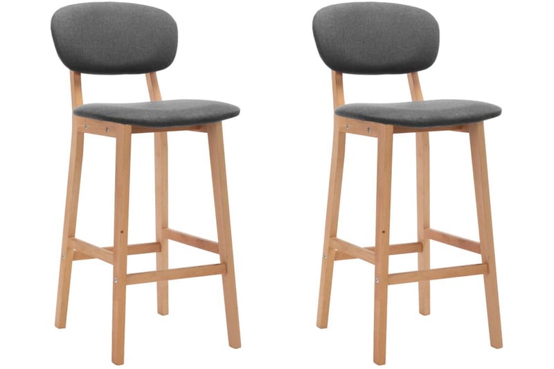 Barstole 2 Stk. Stof Lysegrå - Møbler - Stole & lænestole - Barstole