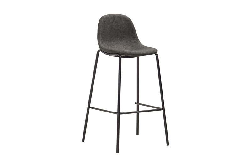 Barstole 2 Stk. Stof Mørkegrå - Grå - Møbler - Stole & lænestole - Barstole