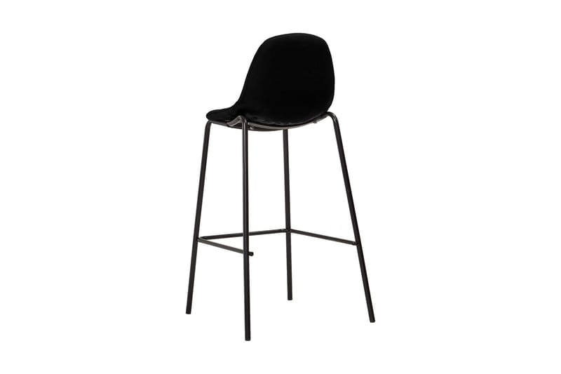 Barstole 2 stk. stof sort - Sort - Møbler - Stole & lænestole - Barstole