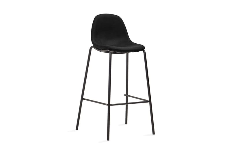 Barstole 2 stk. stof sort - Sort - Møbler - Stole & lænestole - Barstole
