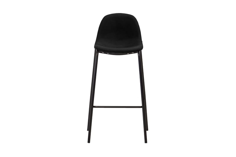 Barstole 2 stk. stof sort - Sort - Møbler - Stole & lænestole - Barstole