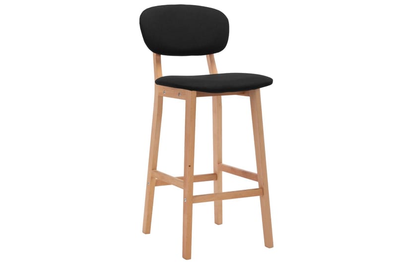 Barstole 2 Stk. Stof Sort - Møbler - Stole & lænestole - Barstole