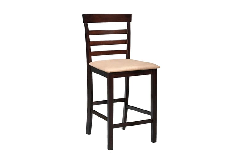 Barstole 2 Stk. Træ Brun Og Beige - Brun - Møbler - Stole & lænestole - Barstole