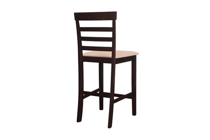 Barstole 2 Stk. Træ Brun Og Beige - Brun - Møbler - Stole & lænestole - Barstole