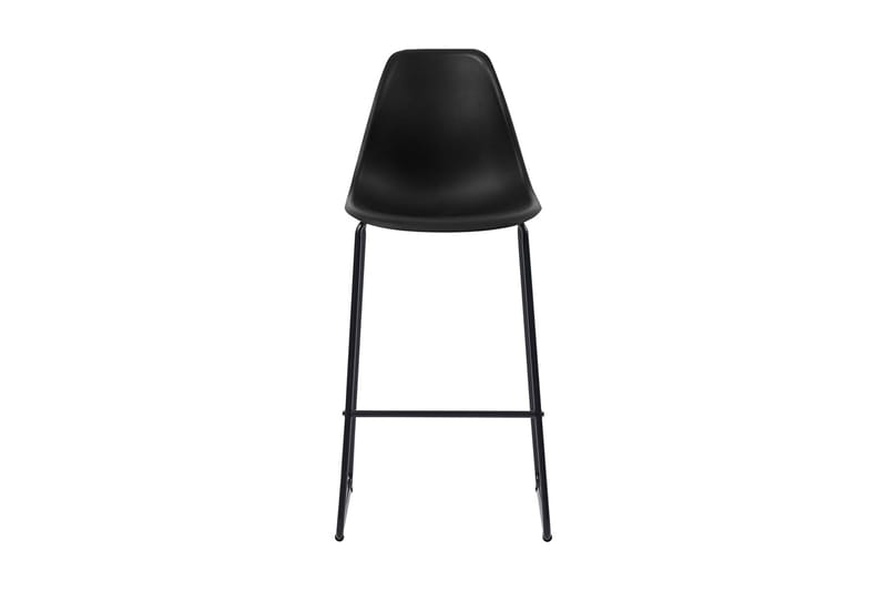 Barstole 2 stk. plastik sort - Sort - Møbler - Stole & lænestole - Barstole