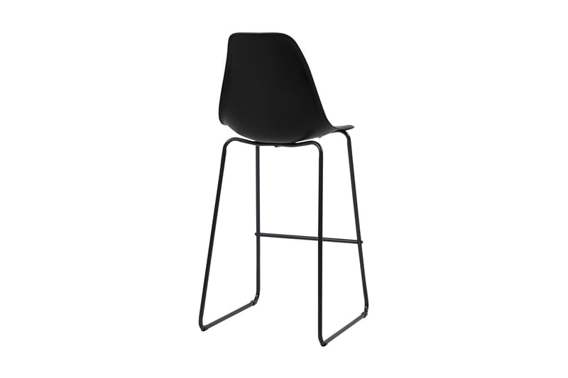 Barstole 2 stk. plastik sort - Sort - Møbler - Stole & lænestole - Barstole