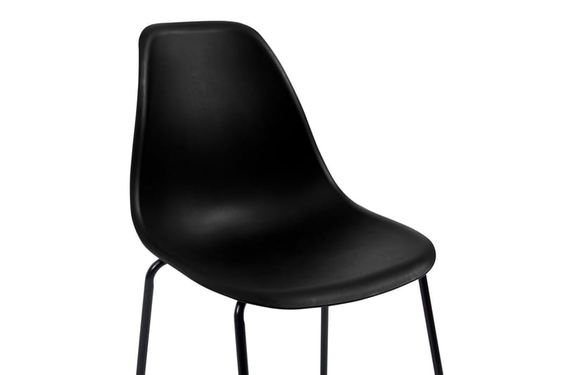 Barstole 2 stk. plastik sort - Sort - Møbler - Stole & lænestole - Barstole