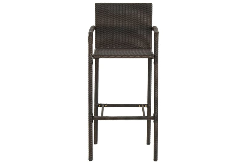 barstole 2 stk. polyrattan brun - Brun - Barstole