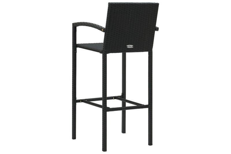 barstole 2 stk. polyrattan sort - Sort - Møbler - Stole & lænestole - Barstole