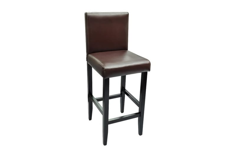 Barstole 4 Stk. Kunstlæder Brun - Brun - Møbler - Stole & lænestole - Barstole