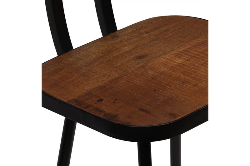 Barstole 4 Stk. Massivt, Genanvendt Træ Mørkebrun - Brun - Møbler - Stole & lænestole - Barstole