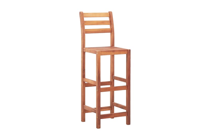 Barstole 4 Stk. Massivt Akacietræ - Brun - Møbler - Stole & lænestole - Barstole