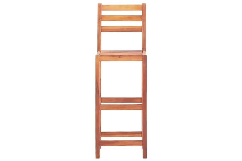 Barstole 4 Stk. Massivt Akacietræ - Brun - Møbler - Stole & lænestole - Barstole