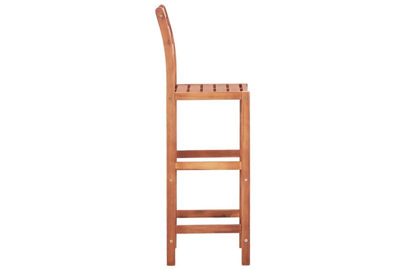 Barstole 4 Stk. Massivt Akacietræ - Brun - Møbler - Stole & lænestole - Barstole
