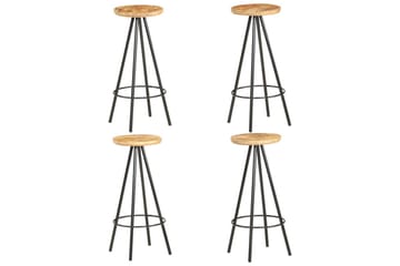 Barstole 4 Stk. Ru Mangotræ - Møbler - Stole & lænestole - Barstole