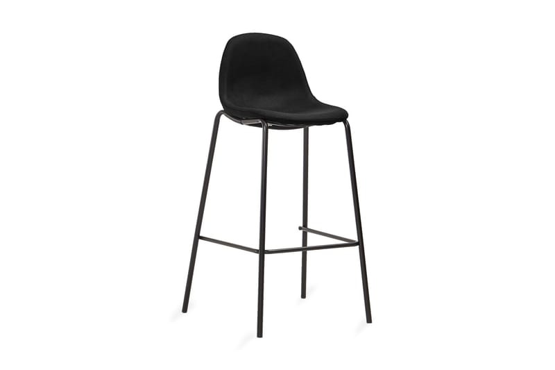 Barstole 4 stk. stof sort - Sort - Møbler - Stole & lænestole - Barstole