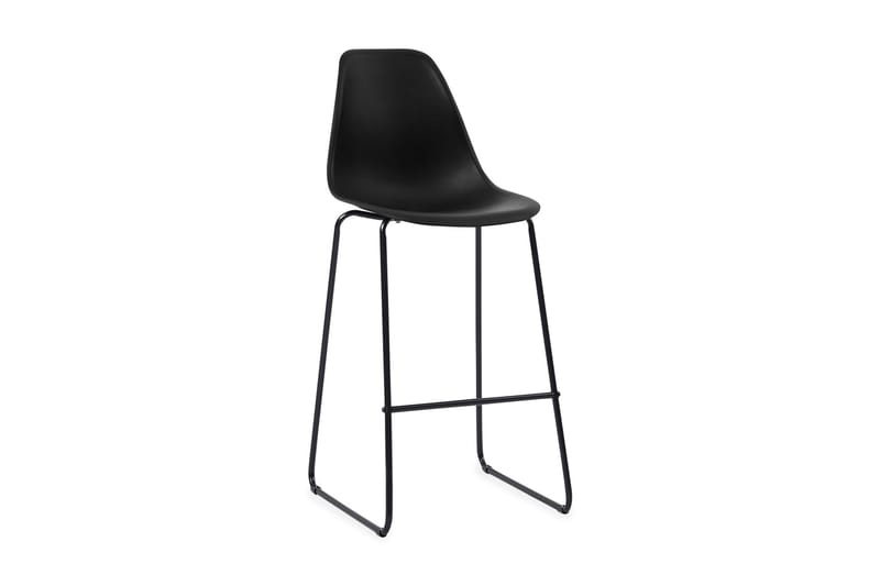 Barstole 4 stk. plastik sort - Sort - Møbler - Stole & lænestole - Barstole