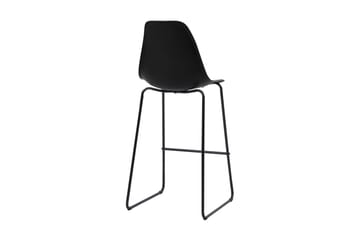 Barstole 4 stk. plastik sort - Sort - Møbler - Stole & lænestole - Barstole