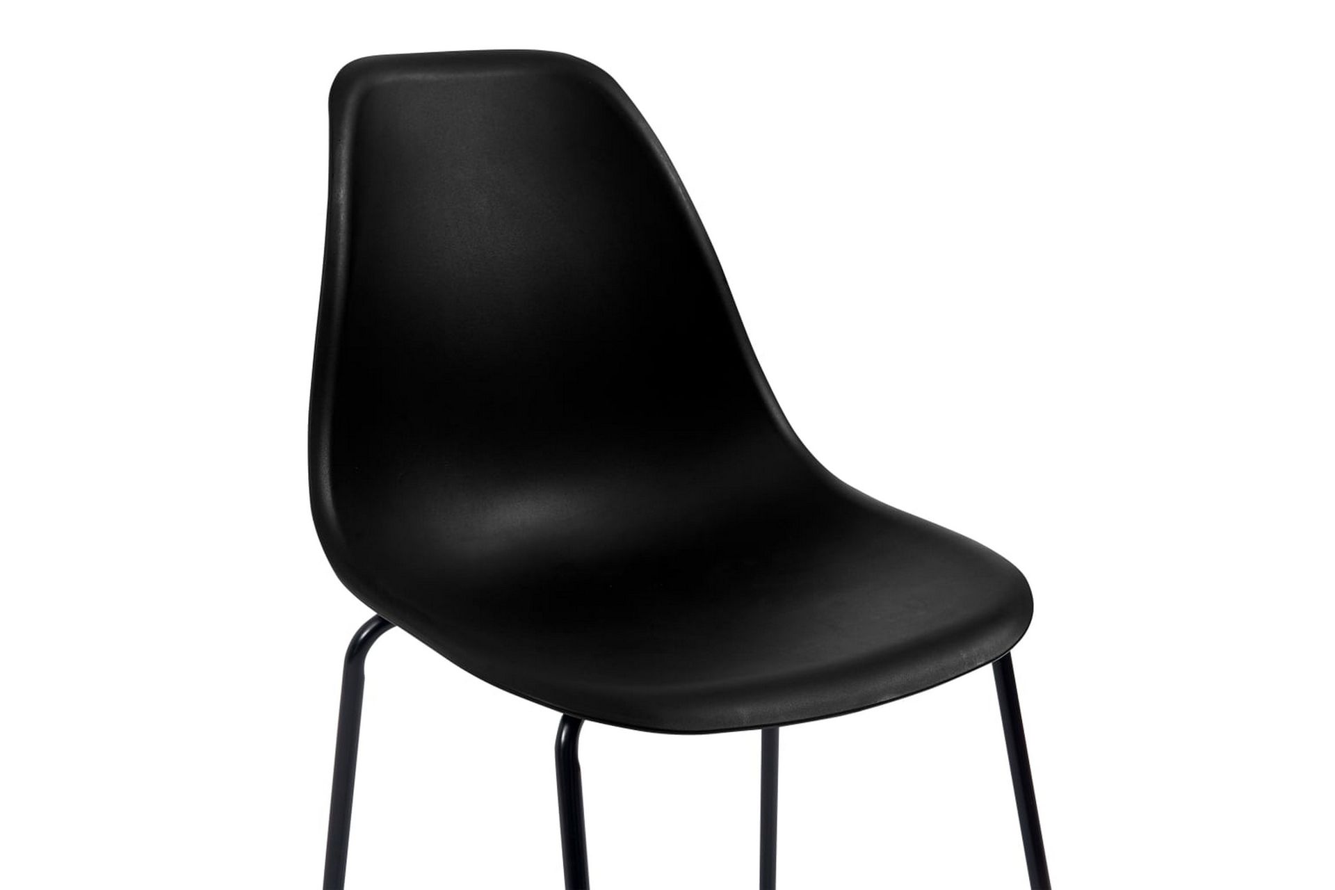 Barstole 4 stk. plastik sort - Sort - Møbler - Stole & lænestole - Barstole