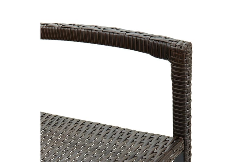 barstole 4 stk. polyrattan brun - Brun - Barstole