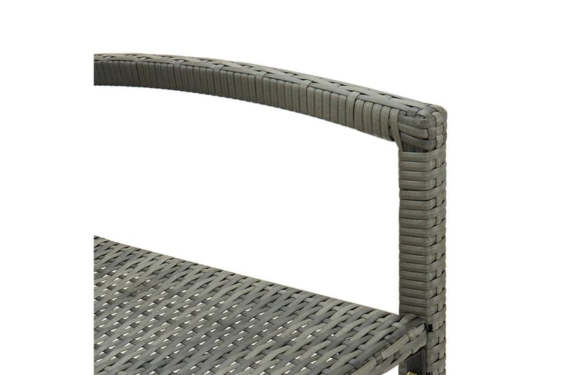 barstole 4 stk. polyrattan grå - Grå - Barstole