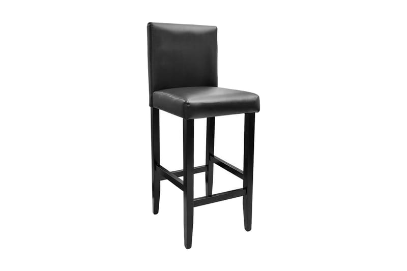 Barstole 6 Stk. Kunstlæder Sort - Sort - Møbler - Stole & lænestole - Barstole