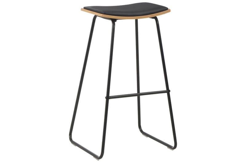 Barstole 6 Stk. Kunstlæder Sort - Sort - Møbler - Stole & lænestole - Barstole
