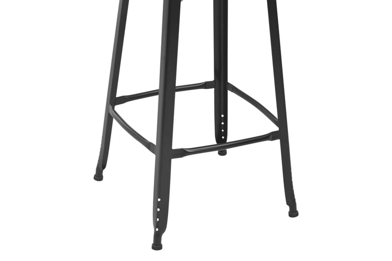Barstole 6 Stk. Stål Sort - Sort - Møbler - Stole & lænestole - Barstole