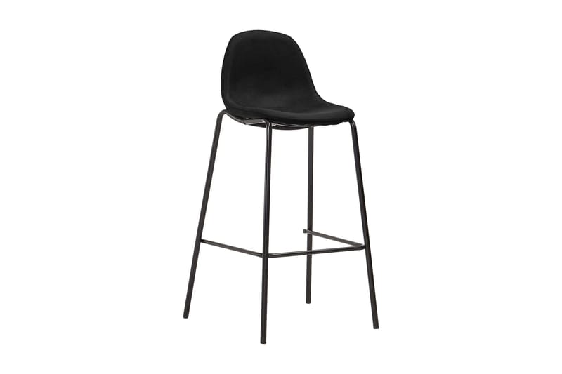 Barstole 6 Stk. Stof Sort - Møbler - Stole & lænestole - Barstole