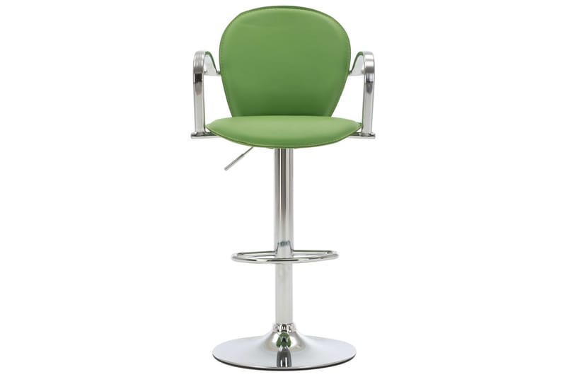 barstole med armlæn 2 stk. kunstlæder grøn - Grøn - Barstole