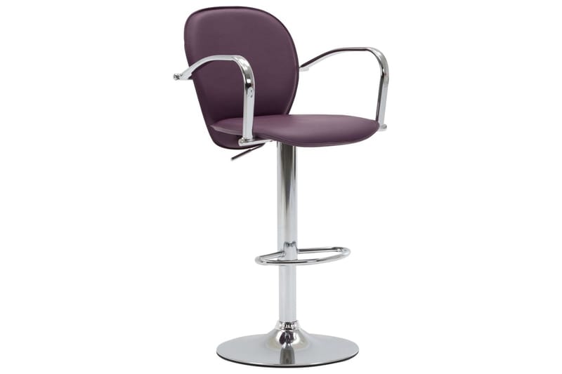 barstole med armlæn 2 stk. kunstlæder lilla - Violet - Barstole