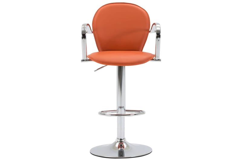 barstole med armlæn 2 stk. kunstlæder orange - Orange - Barstole