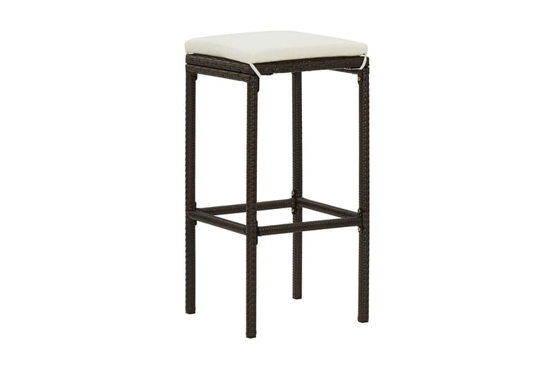 Barstole med hynder 6 stk. polyrattan brun - Brun - Møbler - Stole & lænestole - Barstole