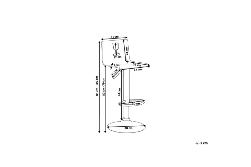 Busan barstol 38 cm - Gennemsigtig - Barstole