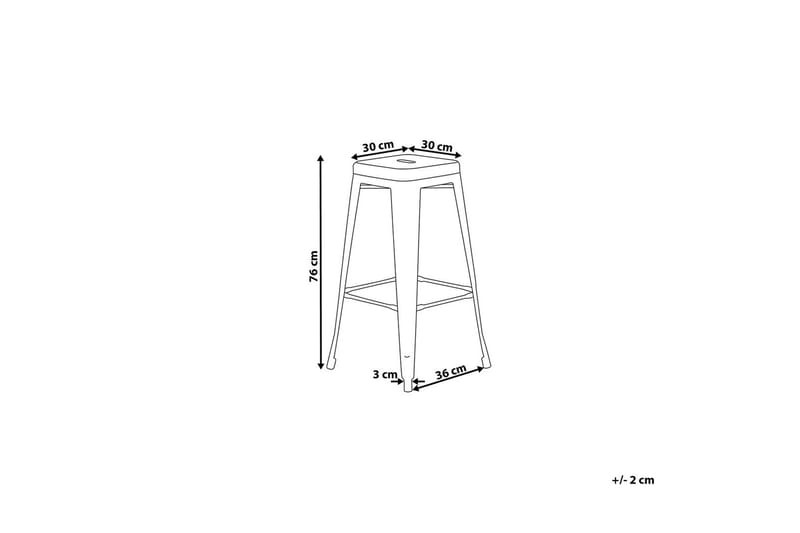 Cabrillo barstol 36 cm - Sort - Barstole