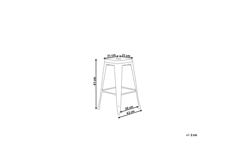 Cabrillo barstol 42 cm - Gul - Møbler - Stole & lænestole - Barstole