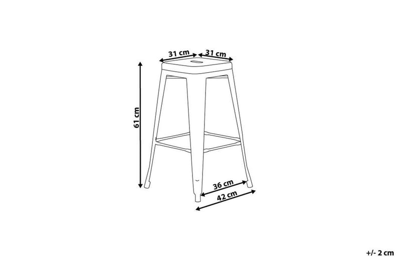 Cabrillo barstol 42 cm - Sort - Møbler - Stole & lænestole - Barstole