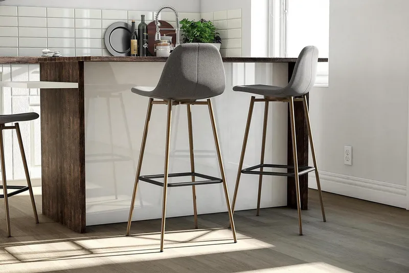 Copley Barstol Mørk linnedgrå - Dorel Home - Møbler - Stole & lænestole - Barstole