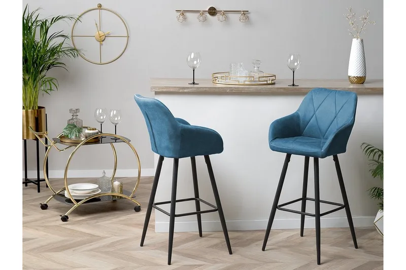 Darien barstol 41 cm - Blå - Møbler - Stole & lænestole - Barstole