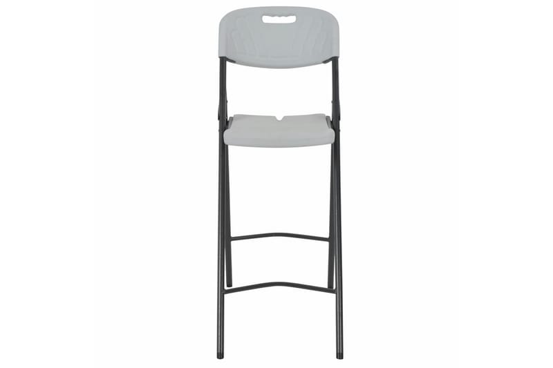 Foldbare Barstole 2 Stk. Hdpe Og Stål Hvid - Hvid - Møbler - Stole & lænestole - Barstole