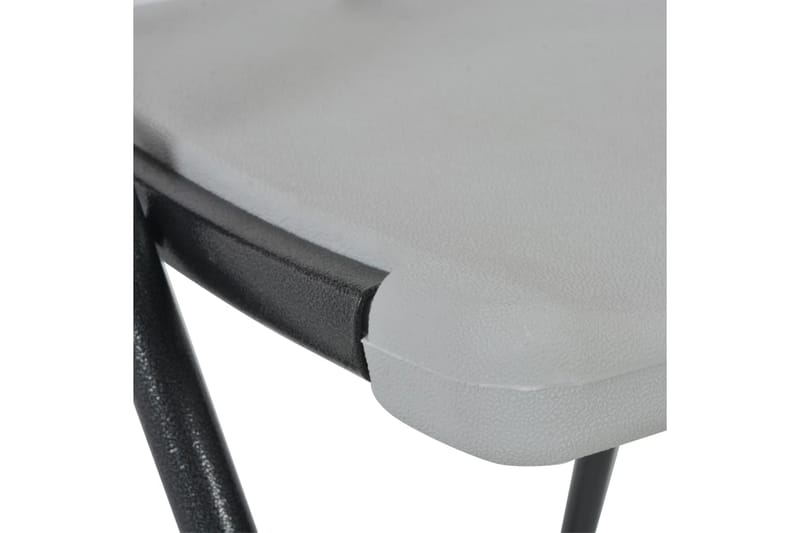 Foldbare Barstole 2 Stk. Hdpe Og Stål Hvid - Hvid - Møbler - Stole & lænestole - Barstole