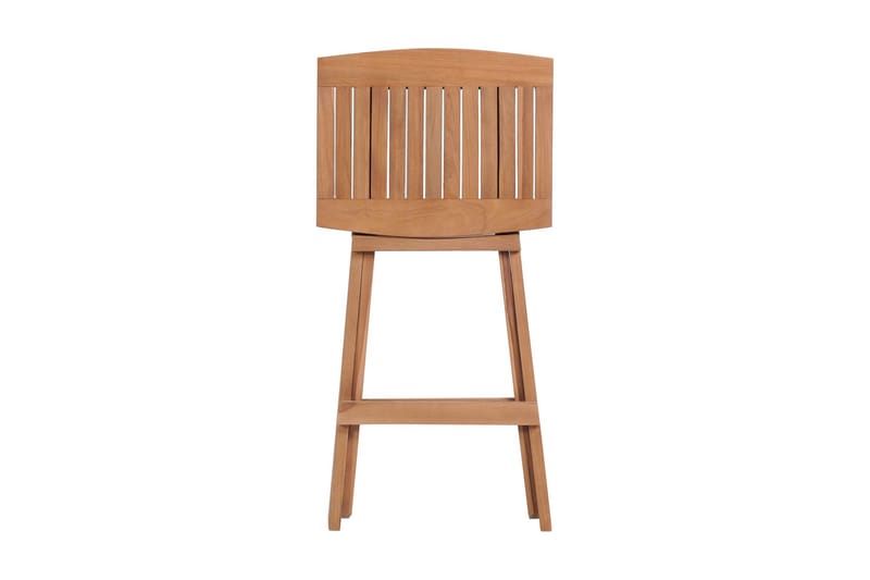 Foldbare Barstole 2 Stk. Massivt Teaktræ - Brun - Møbler - Stole & lænestole - Barstole