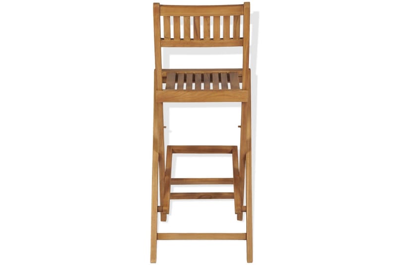 Foldbare Udendørs Barstole 2 Stk. Massivt Teaktræ - Brun - Møbler - Stole & lænestole - Barstole